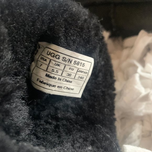 Ugg Womens 5815 Classic Tall Black Boots Size 7 - Picture 5 of 5